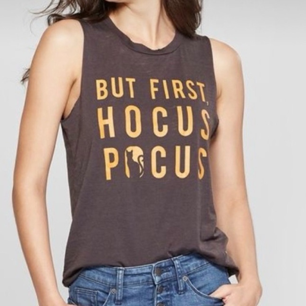 Fifth Sun But First, Hocus Pocus Halloween Muscle Tank Top